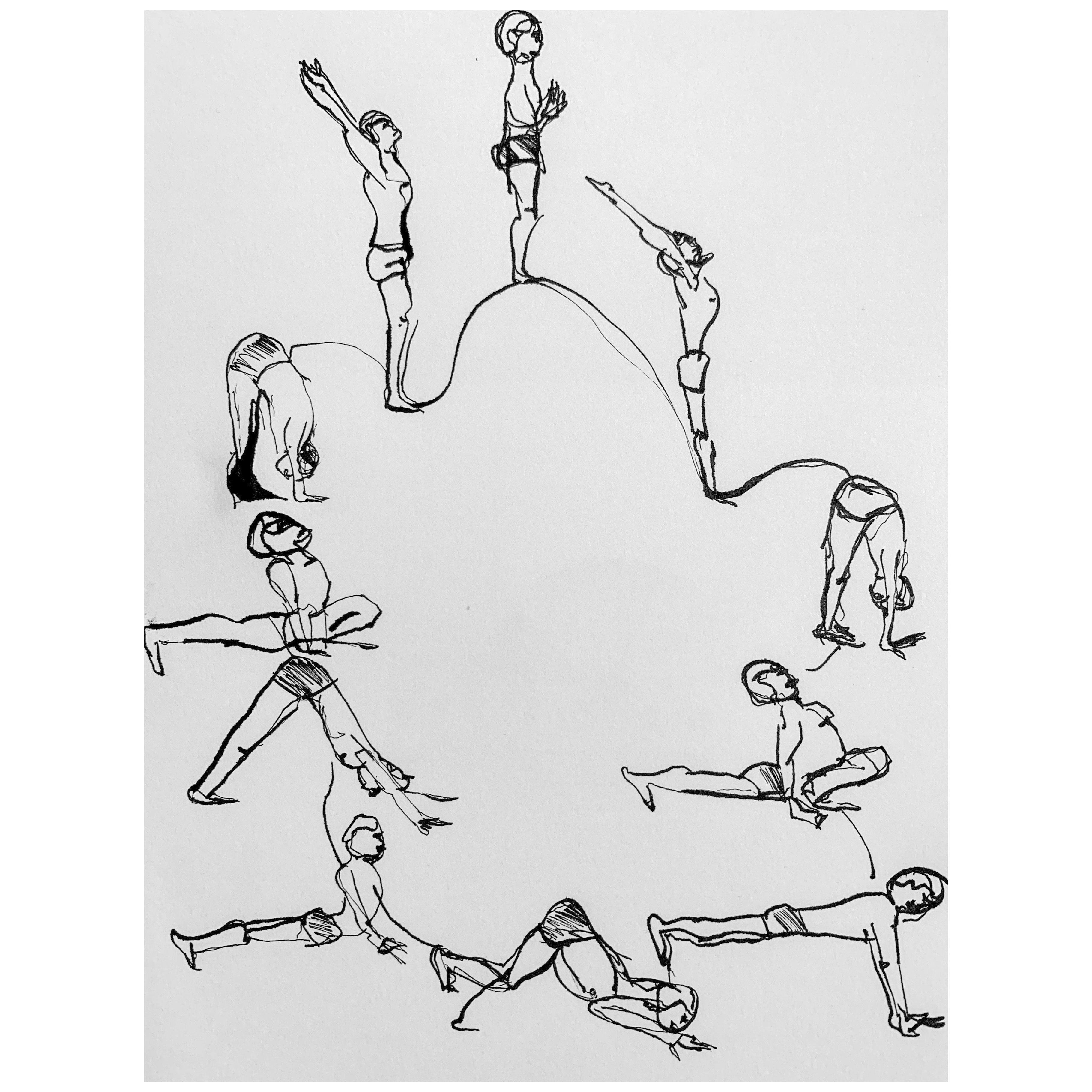 Yoga Sketch Stock Photos and Images - 123RF