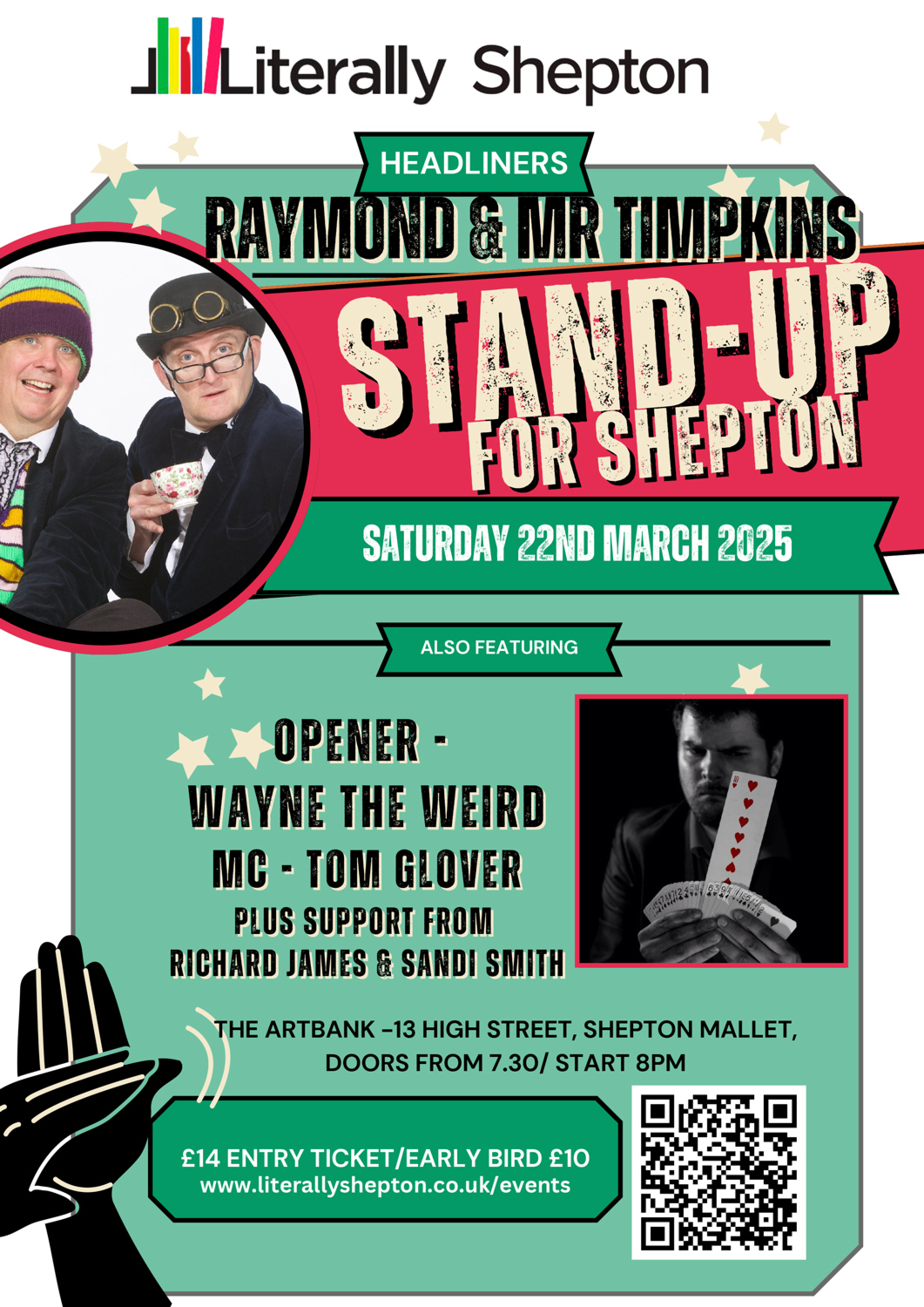 Stand up for Shepton with headliners Raymond & Mr Timpkins