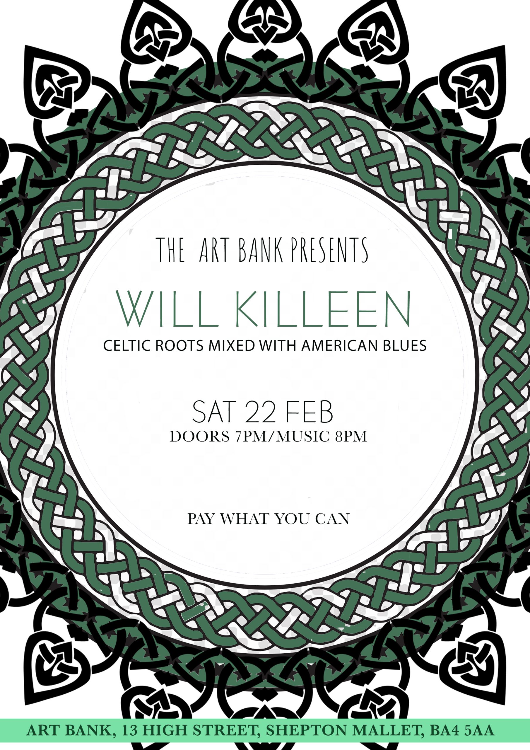 Irish born Will Killeen is renowned for his virtuoso guitar & harmonica playing and singing in a Blues style with Celtic and eastern influences.