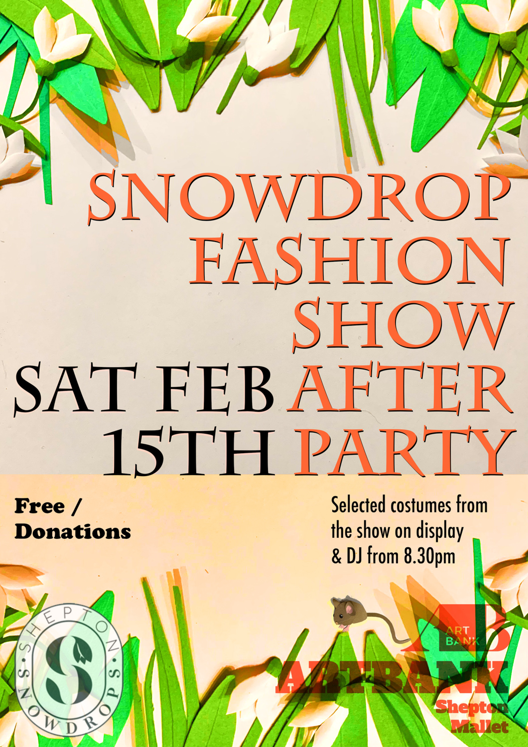 Come celebrate the 2025 Snowdrop Fashion Show, at the Fashion Show After Party!